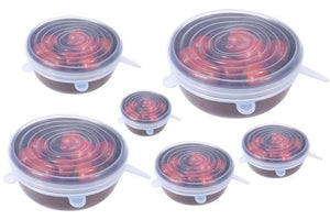 6PCS Silicone Stretch Lids Universal Silicone Food Wrap Bowl Pot Lid